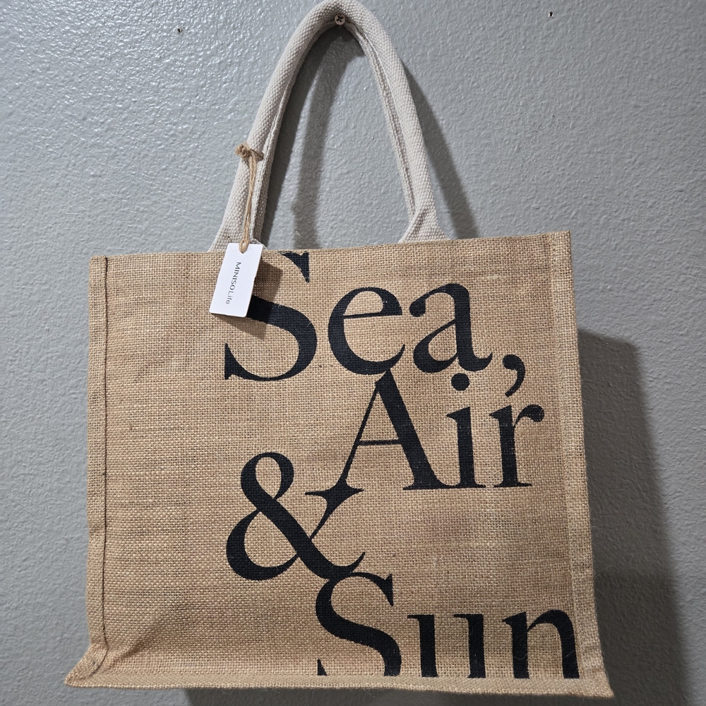 Sea, Air & Sun Jute Tote Bag